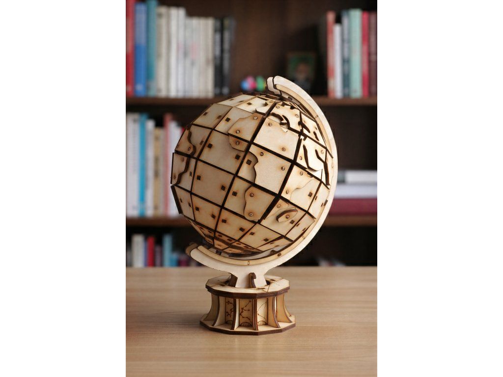 Dřevěný globus - stavebnice
